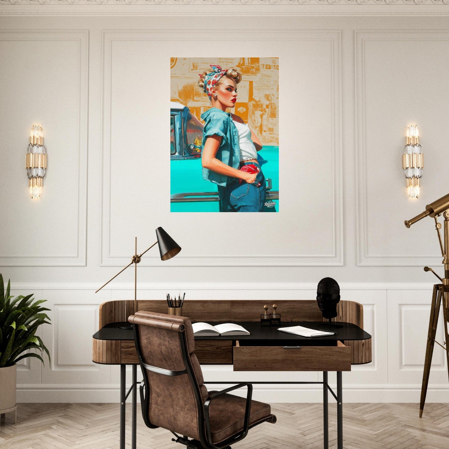 Rockabilly Poster - Vintage Wall Art - Design 2 of 20 - Sillystroke