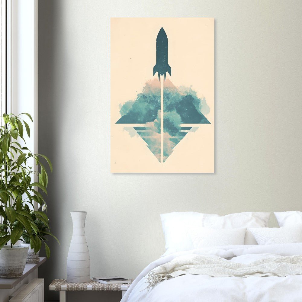 Rocket silhouette poster - Sillystroke