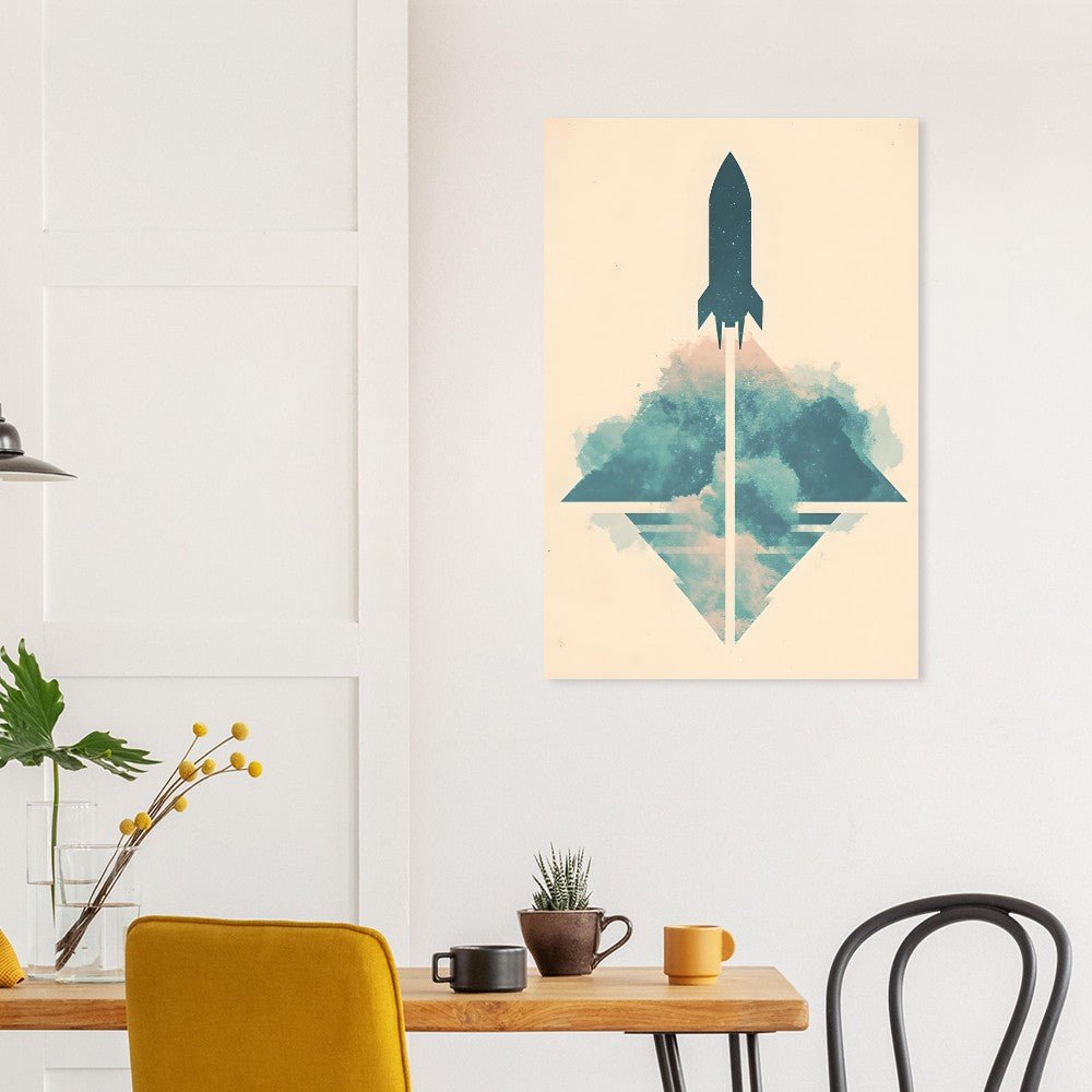 Rocket silhouette poster - Sillystroke