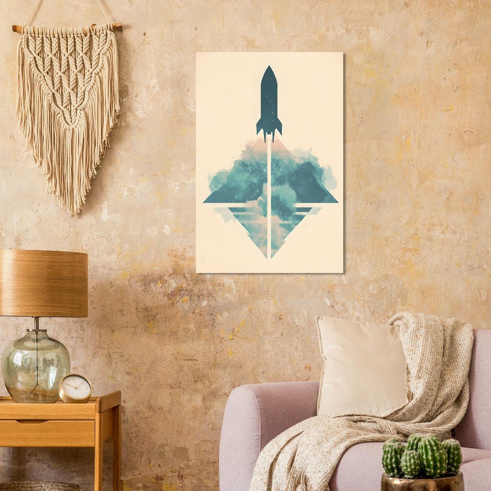 Rocket silhouette poster - Sillystroke