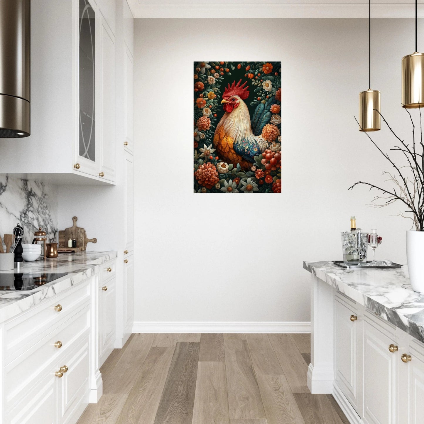 Rooster Easter poster - Sillystroke