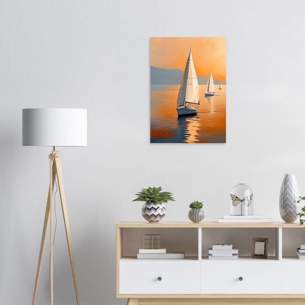 Sailing at dusk poster - Sillystroke