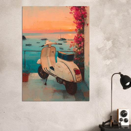 Scenic Greece coast poster - Sillystroke