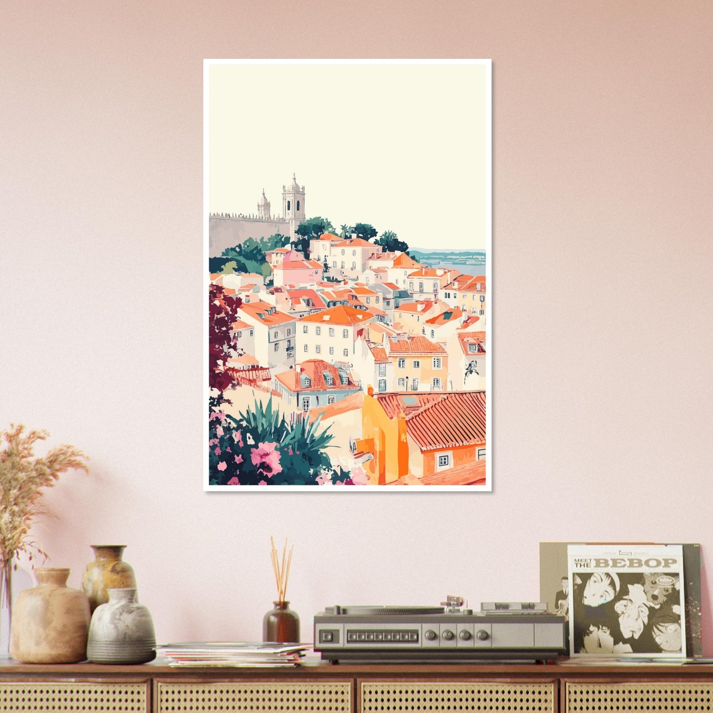 Scenic old Lisbon poster - Sillystroke