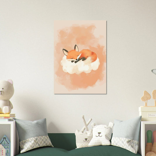 Sleeping fox poster - Sillystroke