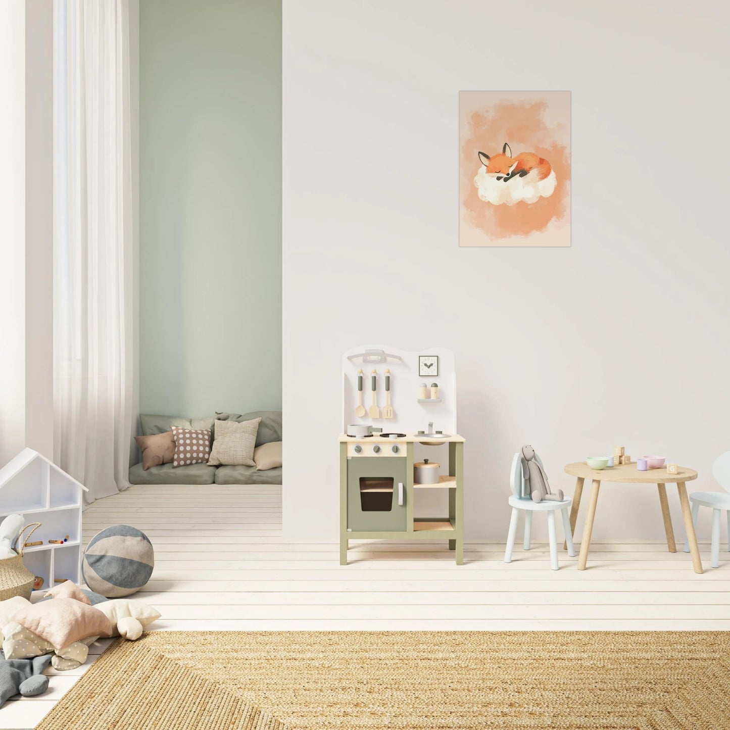 Sleeping fox poster - Sillystroke