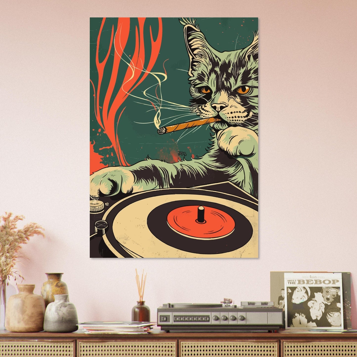 Smoking cat poster - Sillystroke