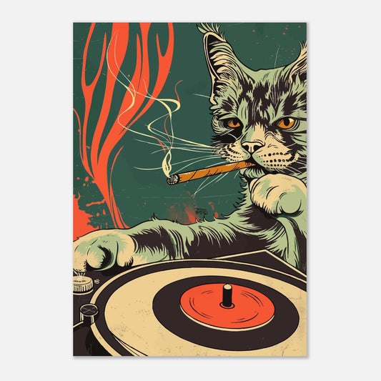 Smoking cat poster - Sillystroke