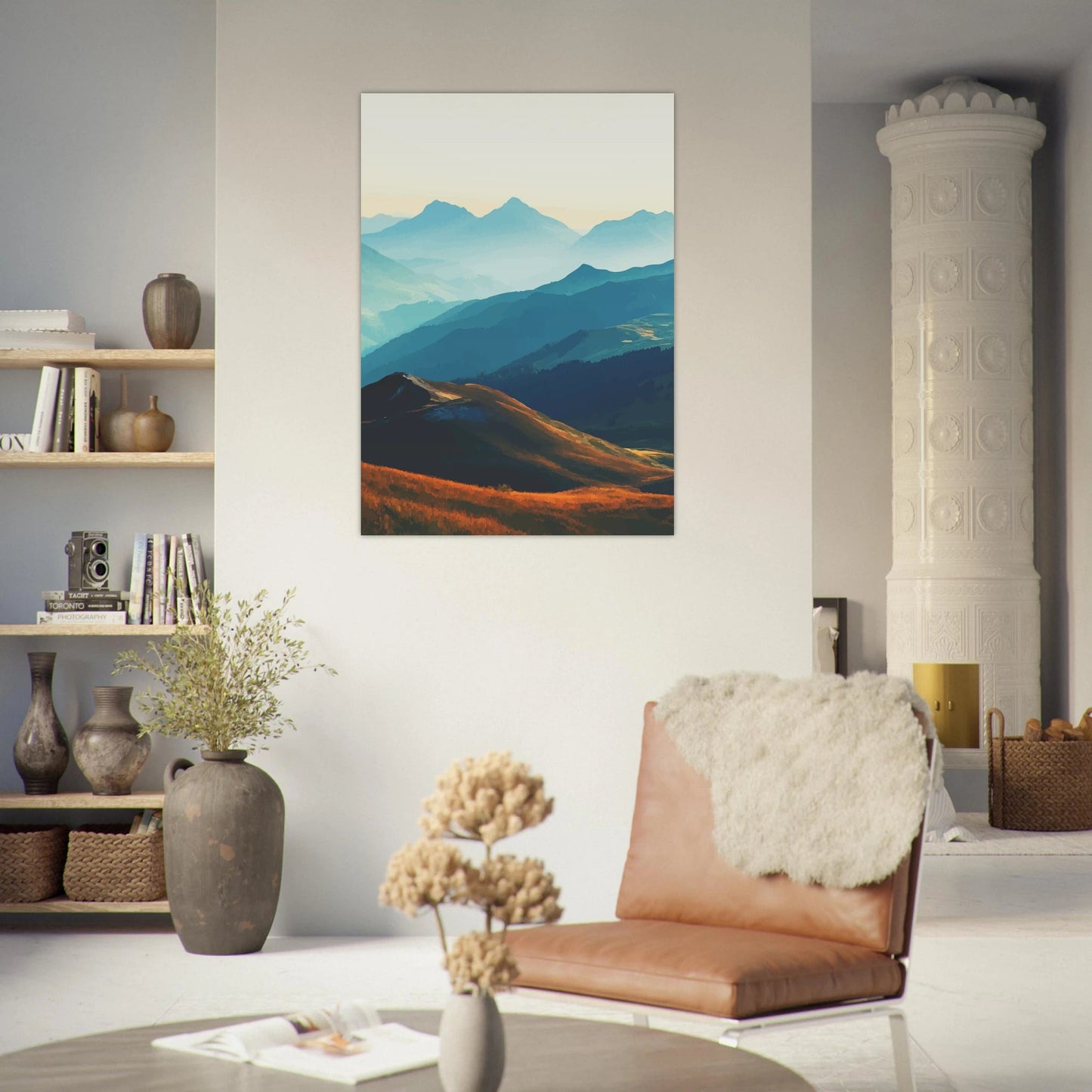 Soft earth palette landscape poster - Sillystroke