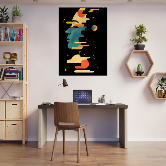 Space dream illustration poster - Sillystroke