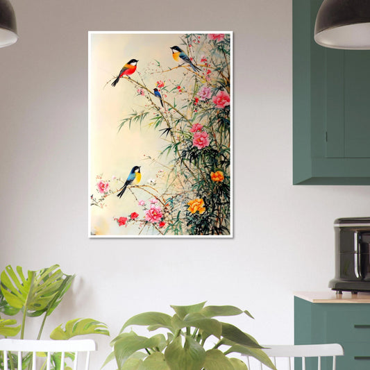 Spring birds & blossoms poster - Sillystroke