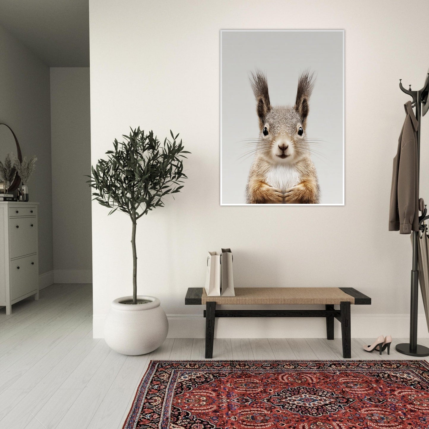 Squirrel portrait poster - Sillystroke