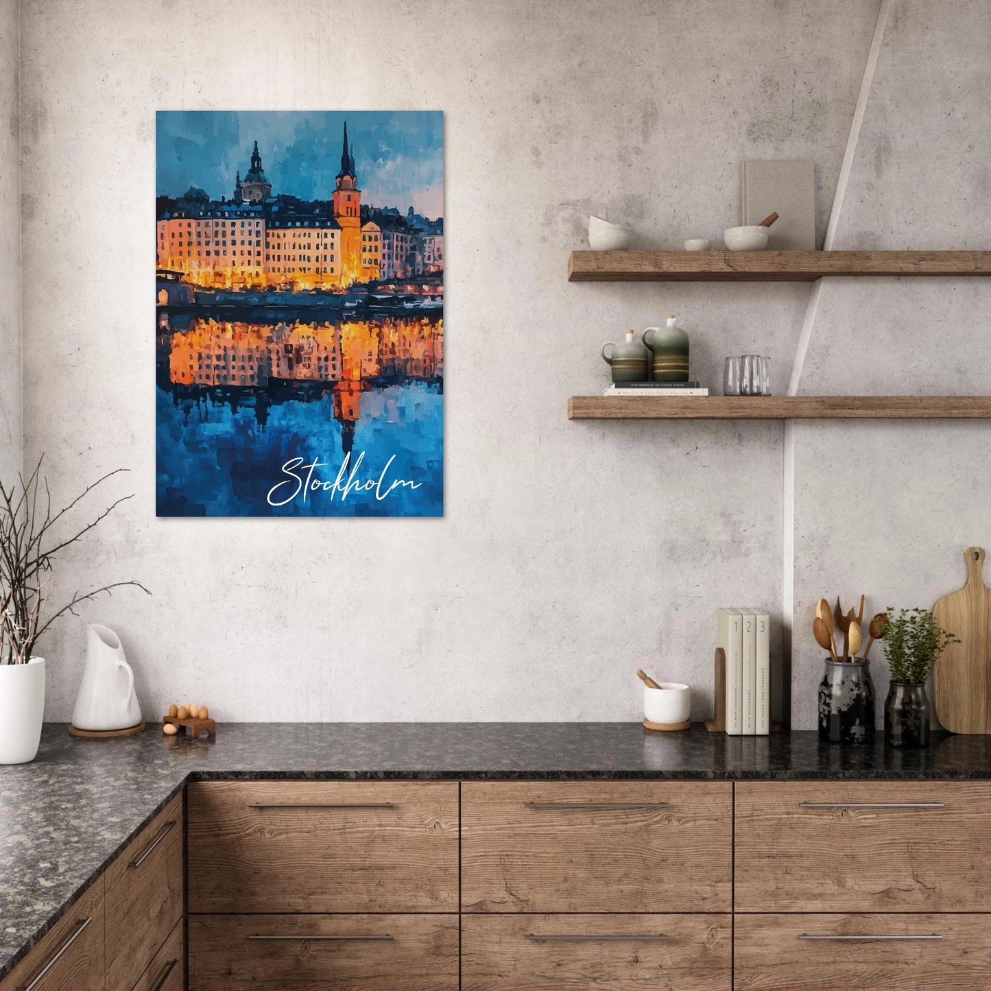 Stockholm at night poster - Sillystroke
