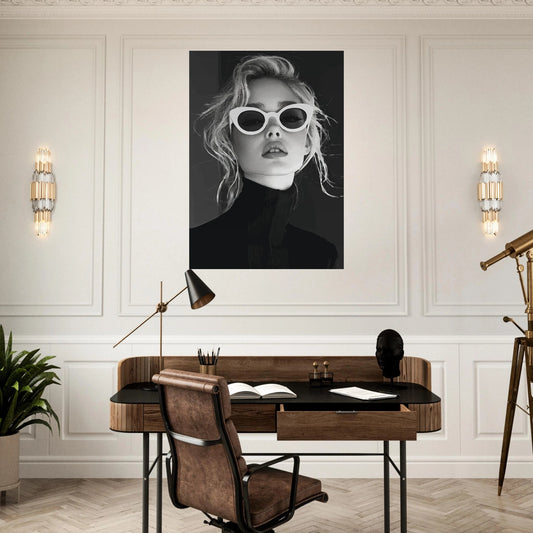 Stylish vector portrait poster - Sillystroke