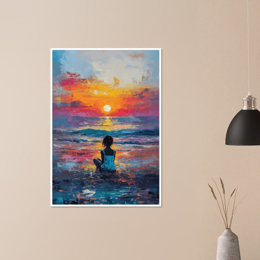 Sunset reflection poster - Sillystroke