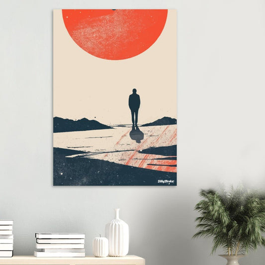 Sunset silhouette poster - Sillystroke