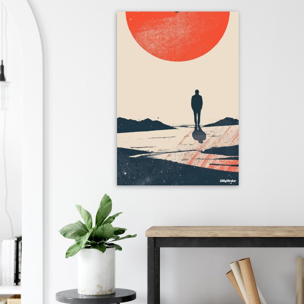 Sunset silhouette poster - Sillystroke