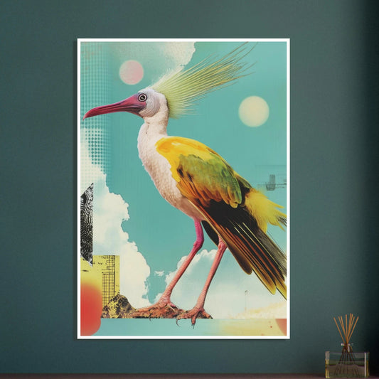 Surreal colorful bird Poster - Sillystroke