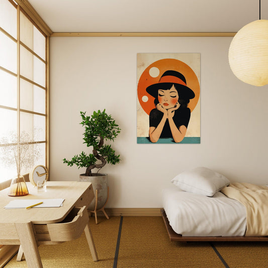 Thoughtful girl poster - Sillystroke