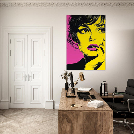 Thoughtful Woman Pop Art Poster - Sillystroke