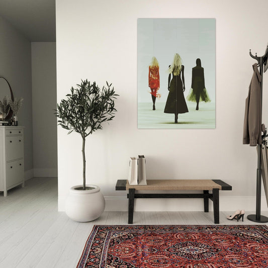 Three women walking poster - Sillystroke