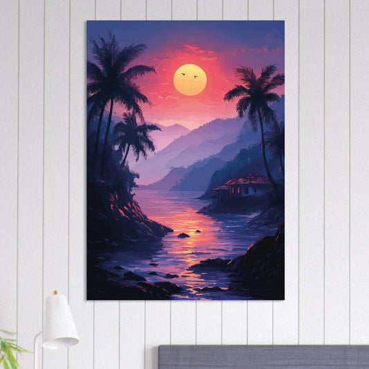 Tropical sunset poster - Sillystroke