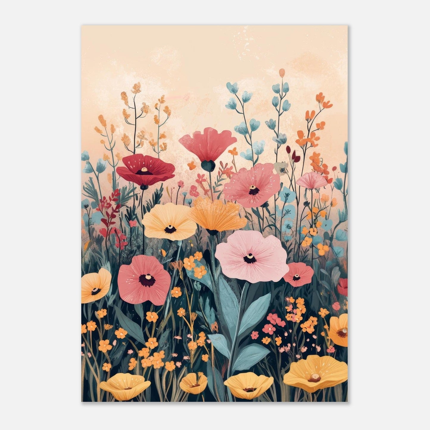 Vibrant flower poster - Sillystroke