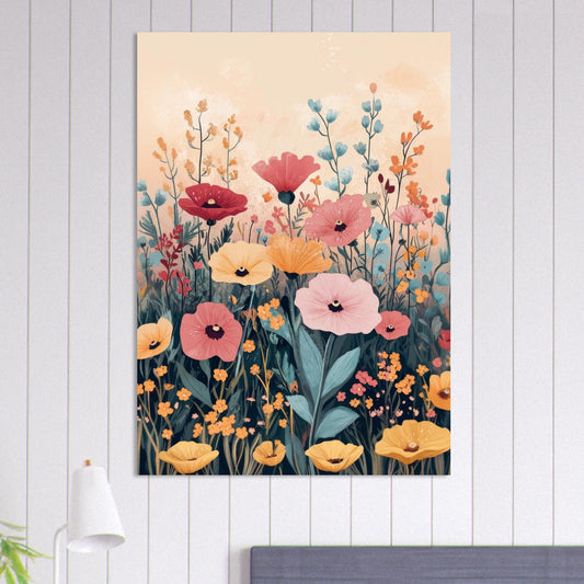 Vibrant flower poster - Sillystroke