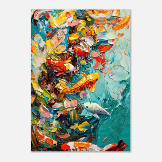 Vibrant Koi fish poster - Sillystroke