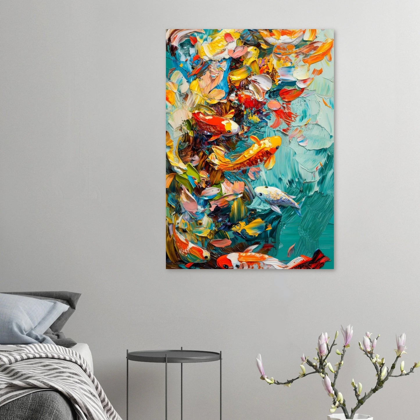 Vibrant Koi fish poster - Sillystroke