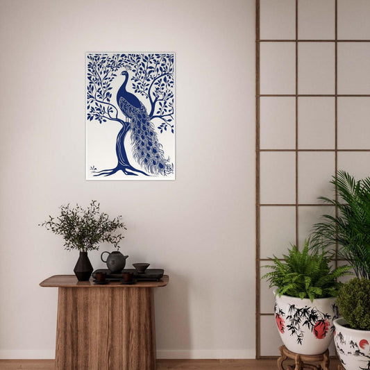Vibrant peacock poster - Sillystroke