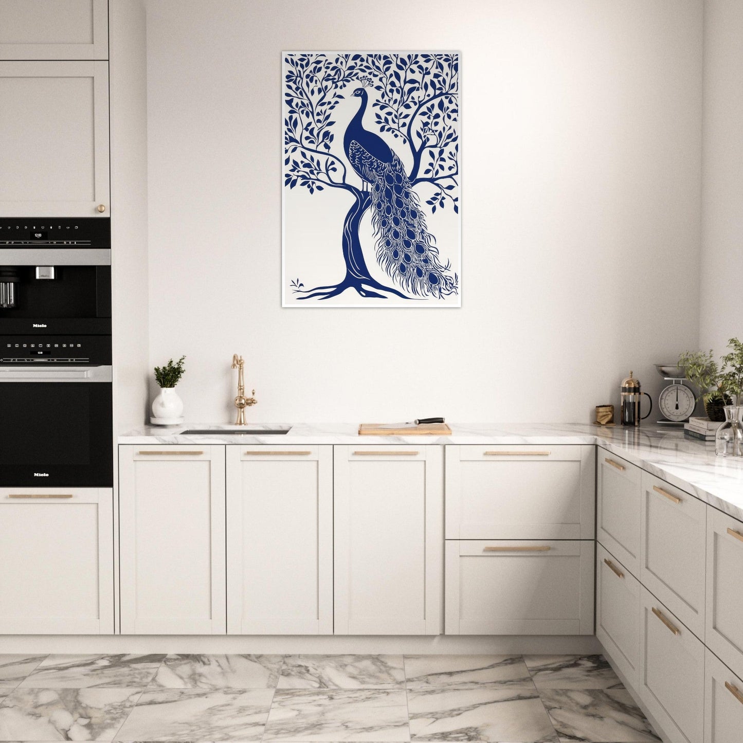 Vibrant peacock poster - Sillystroke