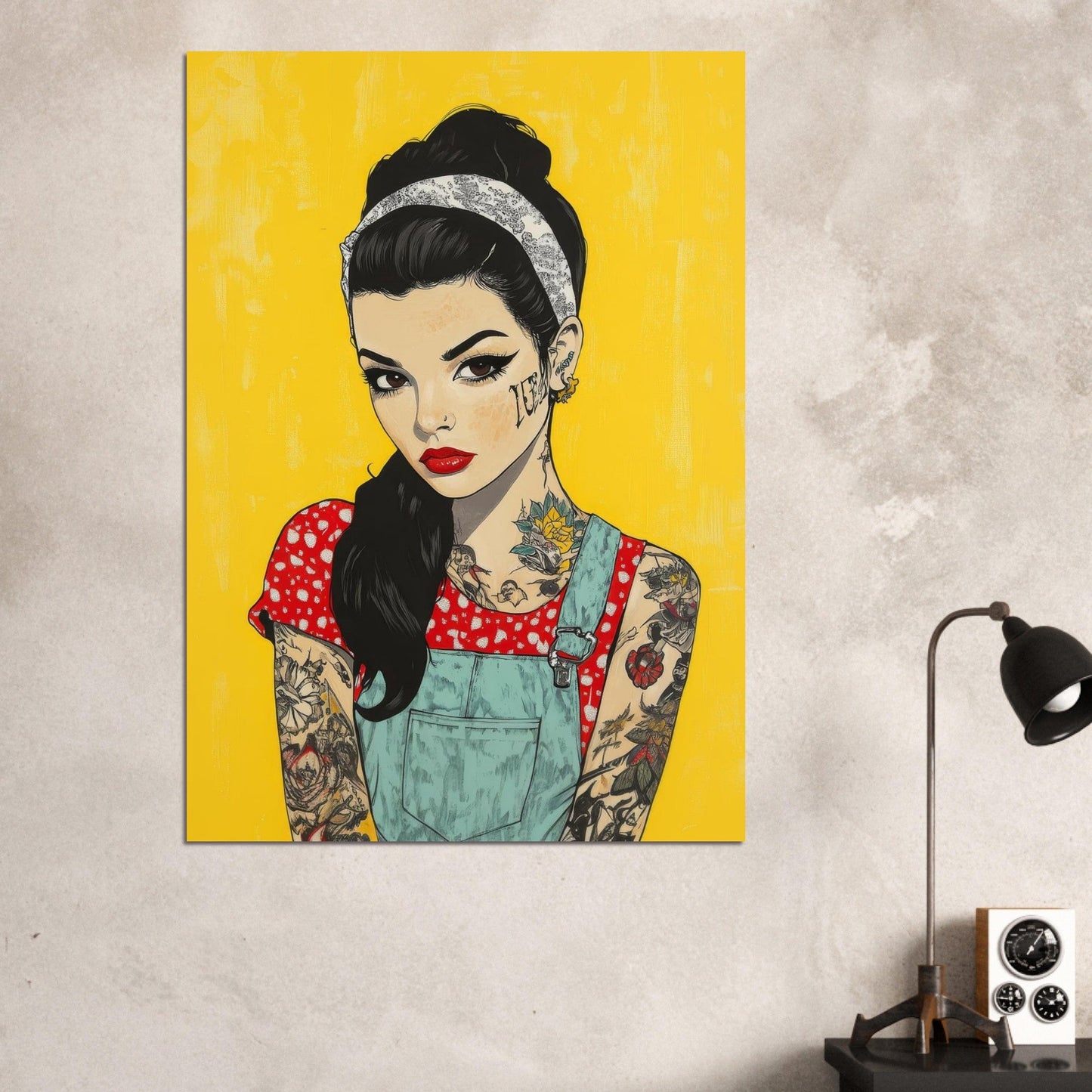 Vibrant tattoo comic art poster - Sillystroke