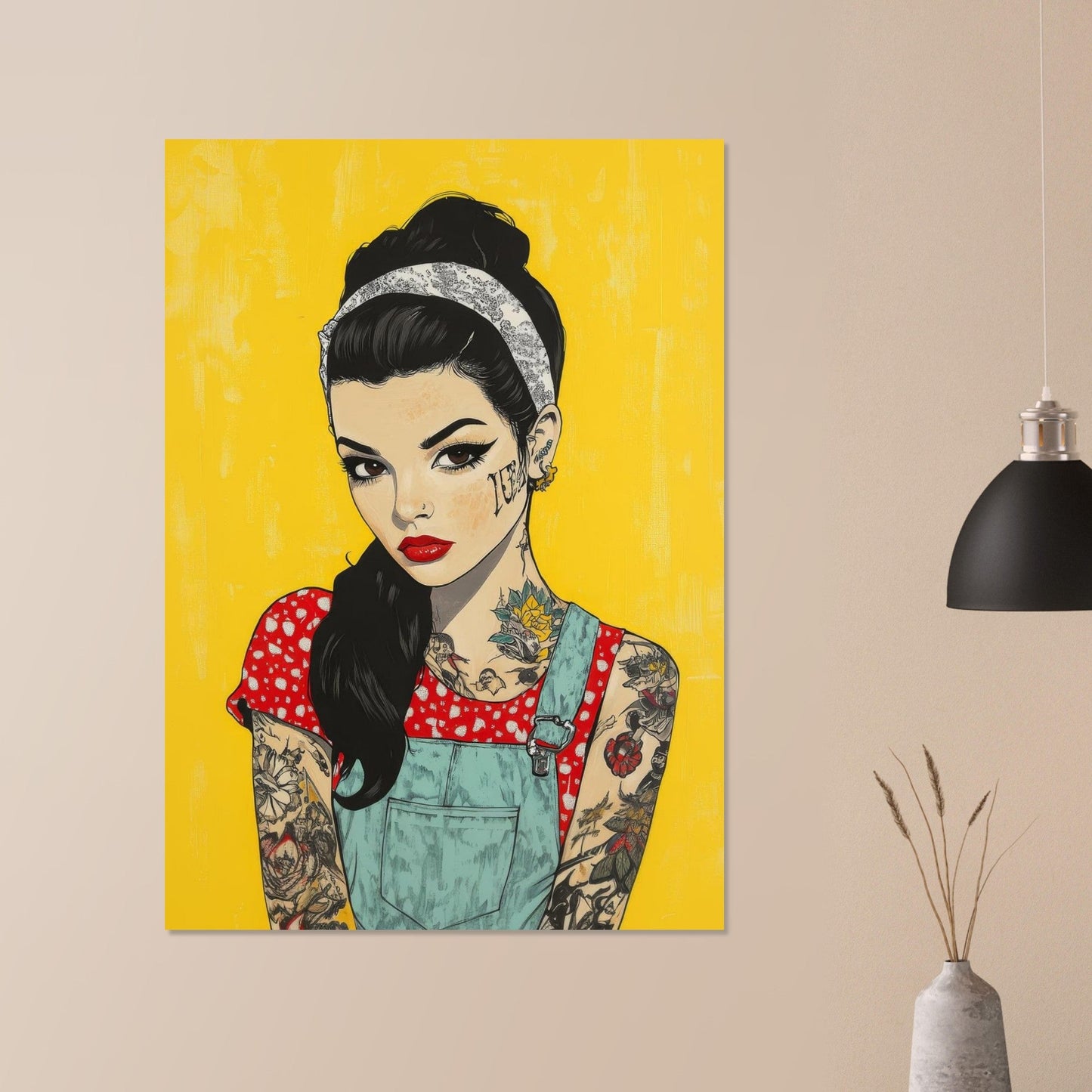 Vibrant tattoo comic art poster - Sillystroke