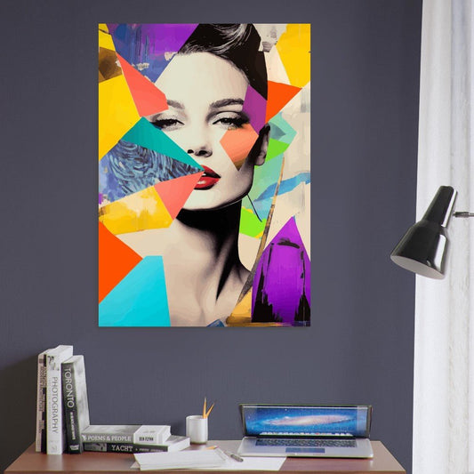 Vibrant woman shapes poster - Sillystroke