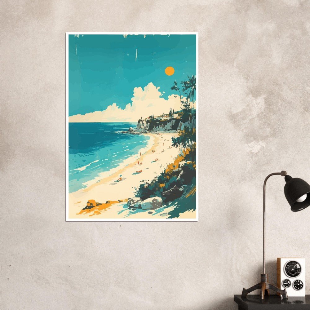 Vintage beach scene poster - Sillystroke
