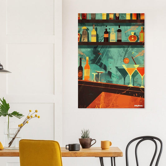 Vintage cocktail bar poster - Sillystroke