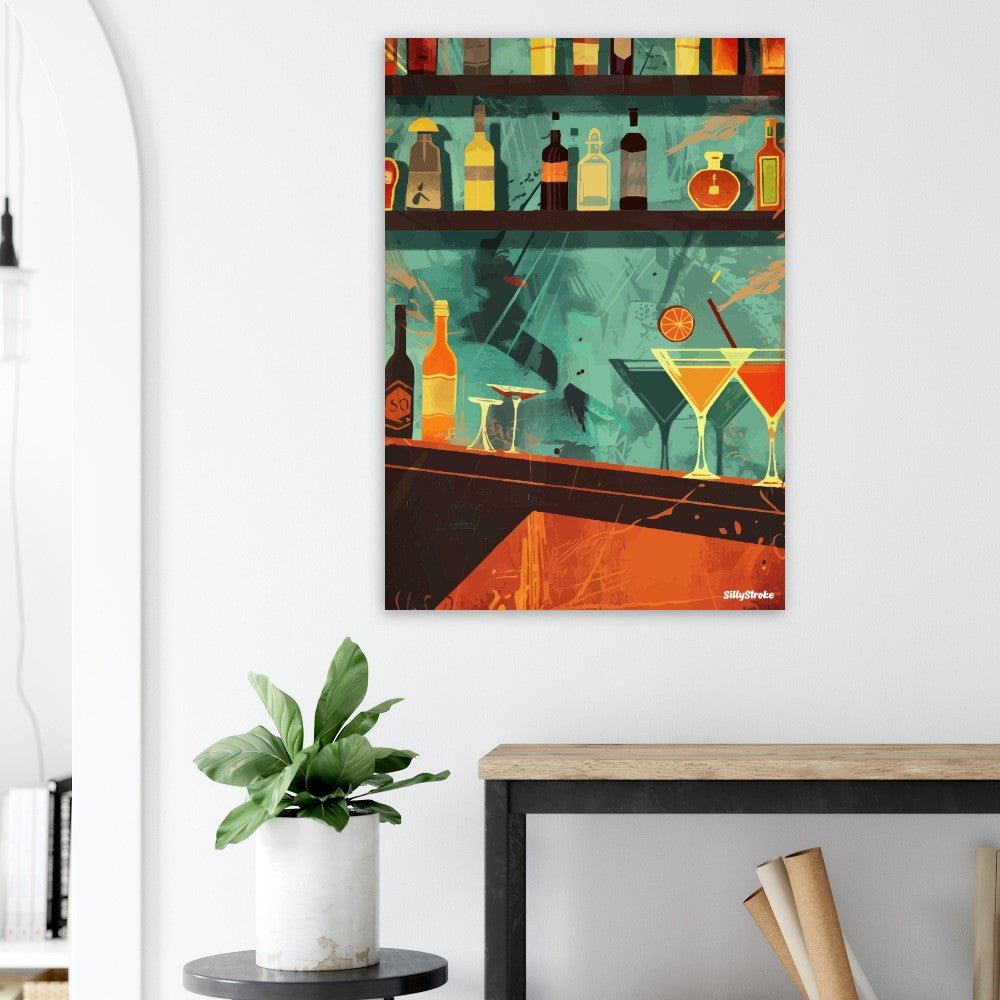 Vintage cocktail bar poster - Sillystroke