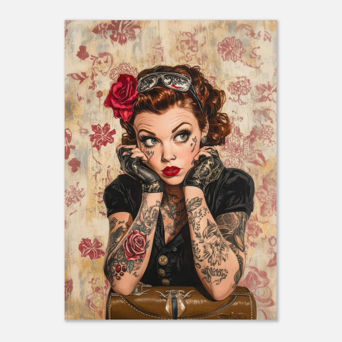 Vintage flower girl poster - Sillystroke