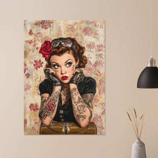 Vintage flower girl poster - Sillystroke