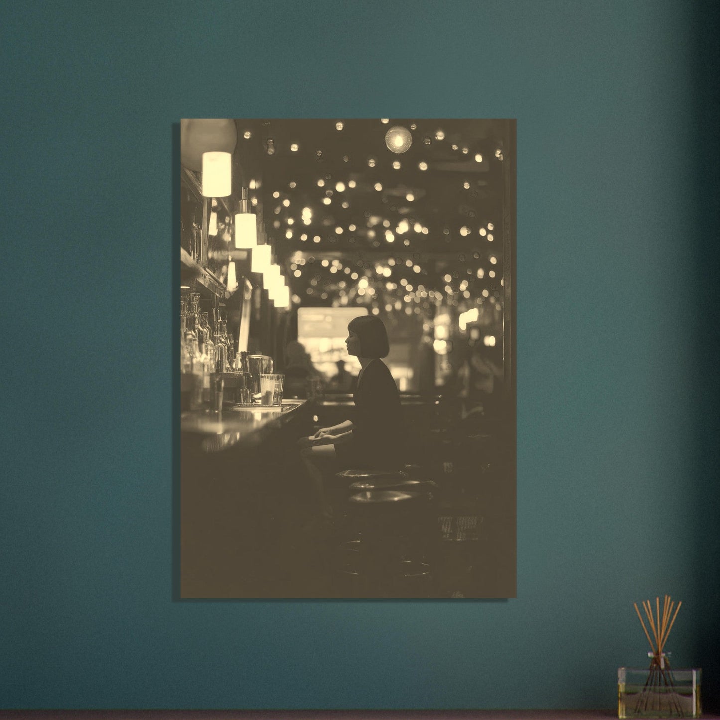 Vintage photograph in a bar poster - Sillystroke