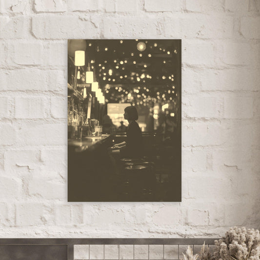 Vintage photograph in a bar poster - Sillystroke