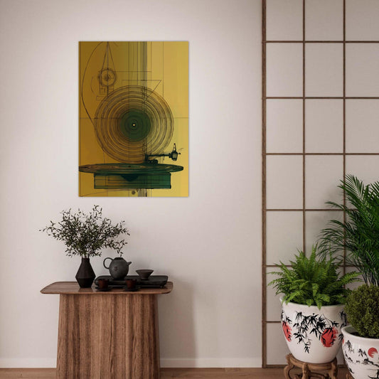 Vintage vinyl player poster - Sillystroke