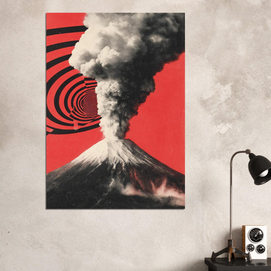 Volcano burst poster - Sillystroke