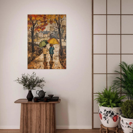 Walking Through Rain poster - Sillystroke