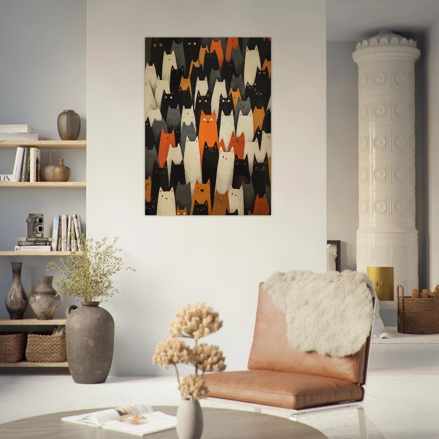 Whimsy cat pop art poster - Sillystroke