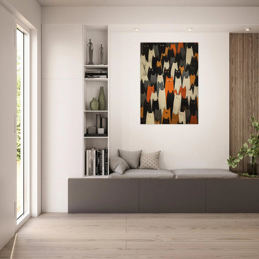 Whimsy cat pop art poster - Sillystroke