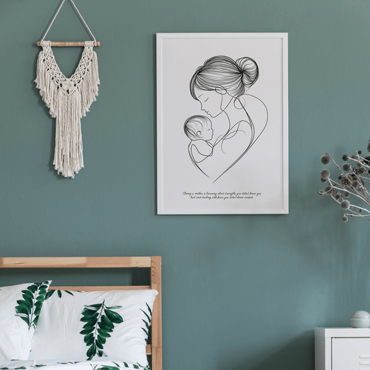 Woman and child sketch poster - Sillystroke