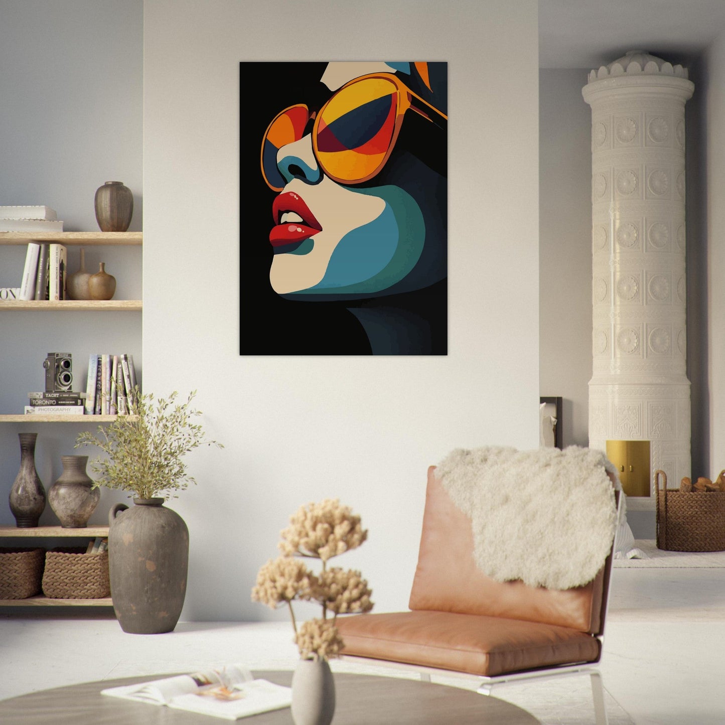 Woman in contrast poster - Sillystroke