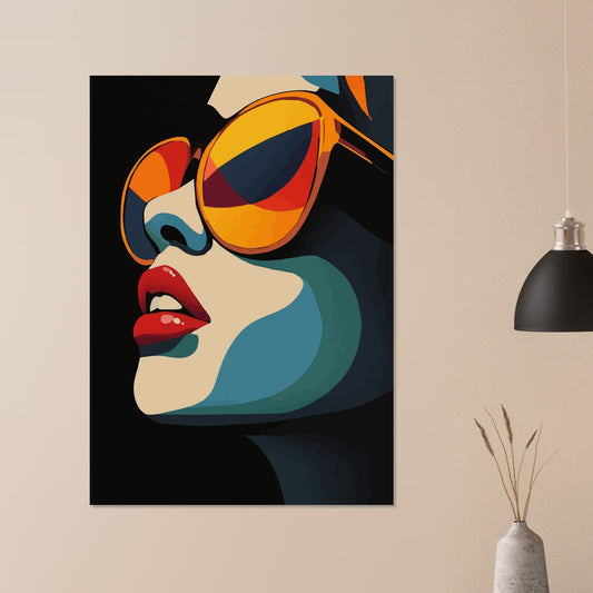 Woman in contrast poster - Sillystroke